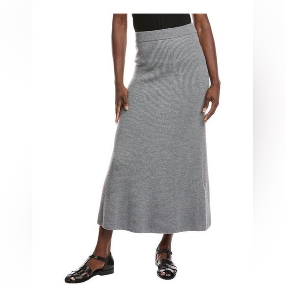 Max Mara Women's Grey Agile Rib Wool Jumper Skirt - Picture 1 of 8